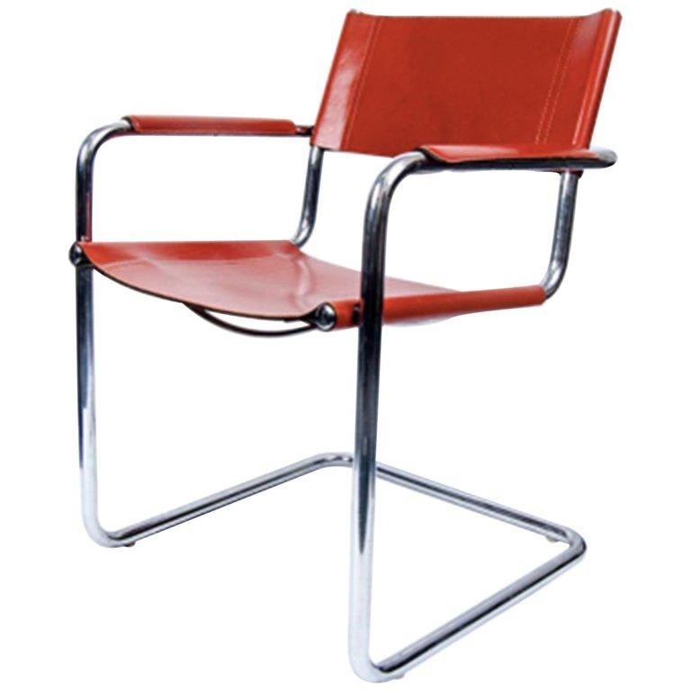 Set of Three Matteo Grassi Rust Italian MG Chairs 