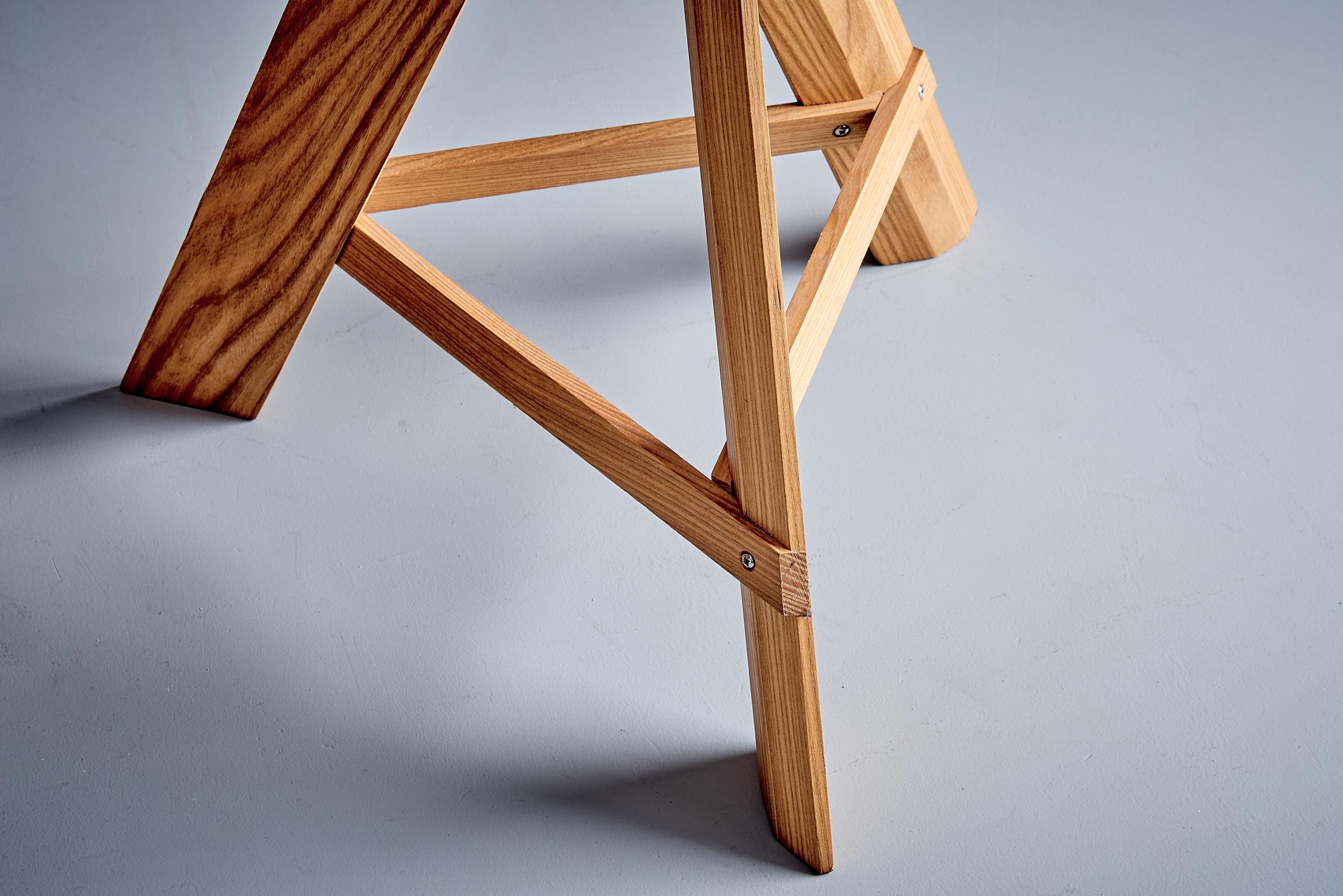 Set of three S31 C Tabouret Round Bar Stools by Pierre Chapo, France For Sale 3