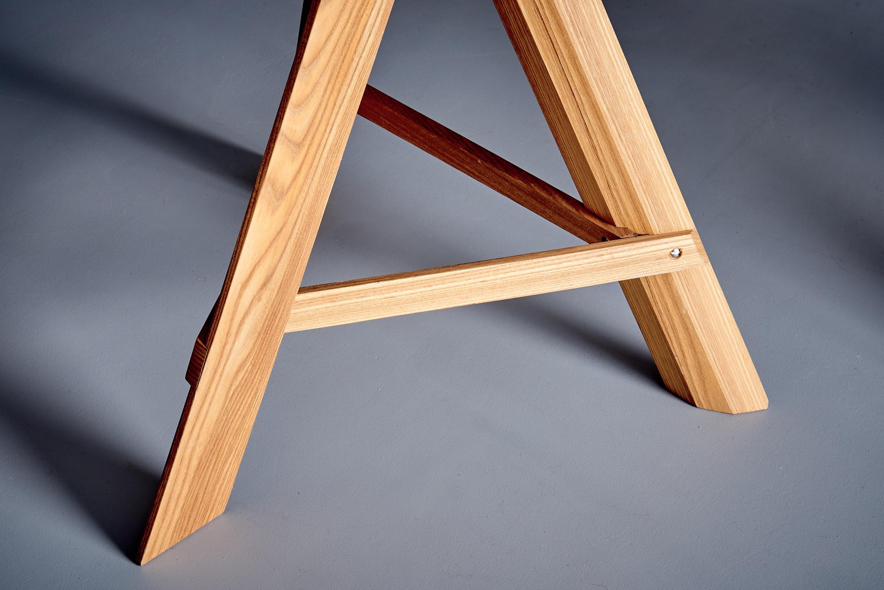 Set of three S31 C Tabouret Round Bar Stools by Pierre Chapo, France For Sale 4