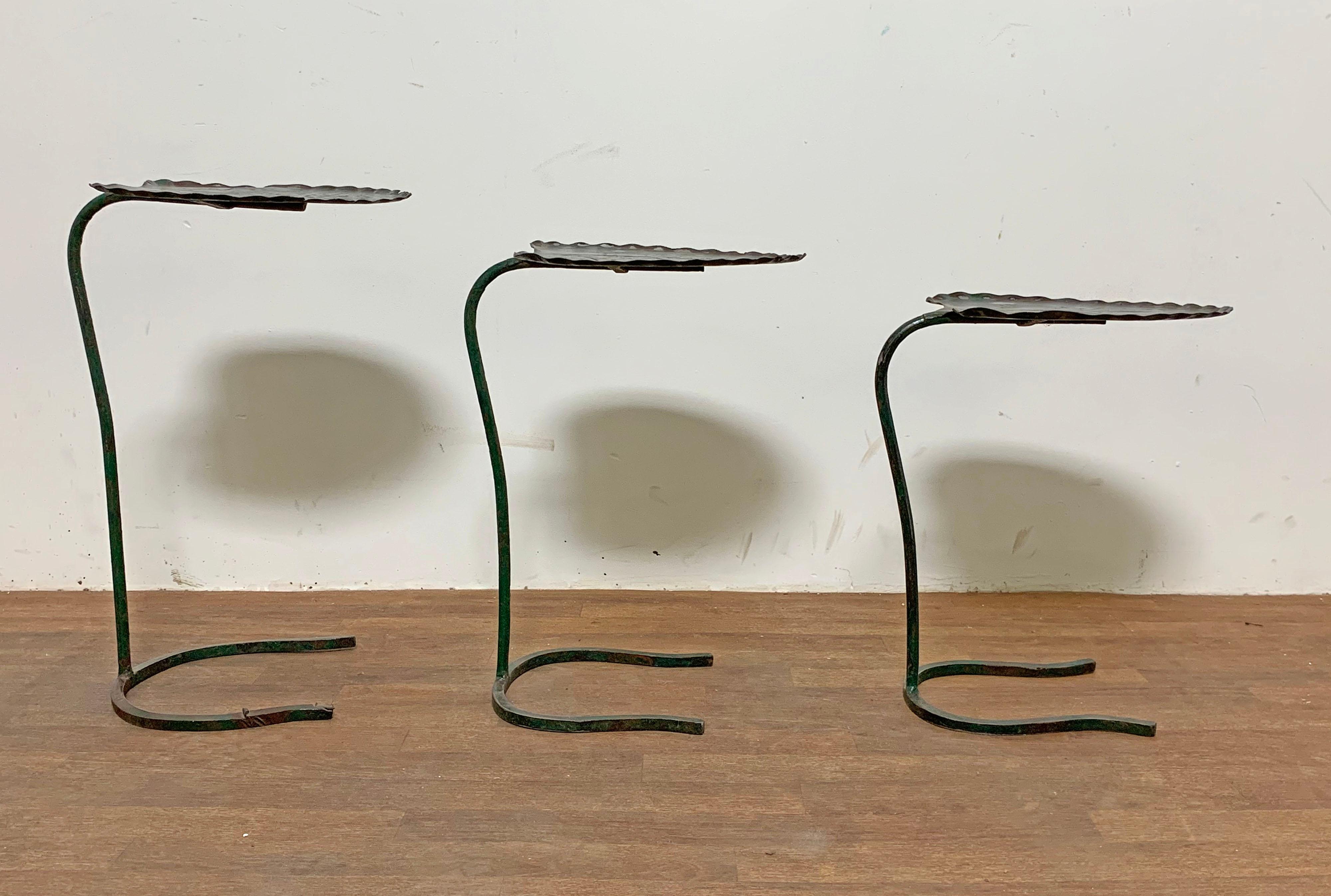 Set of Three Salterini Nesting Lily Pad Tables, Circa 1960s In Good Condition In Peabody, MA