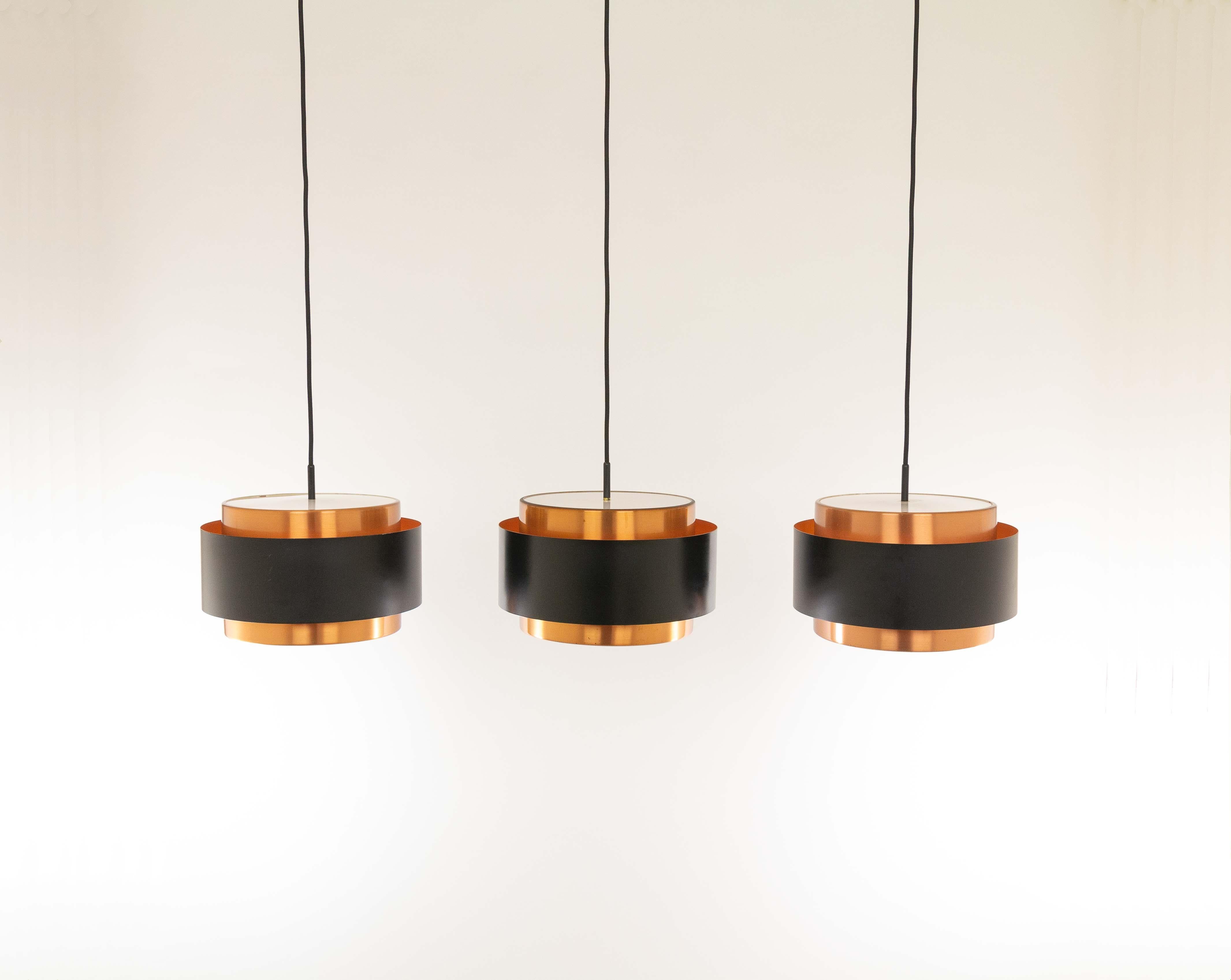 Scandinavo moderno Set di tre pendenti a forma di Saturno di Jo Hammerborg per Fog & Mørup, anni '60 in vendita