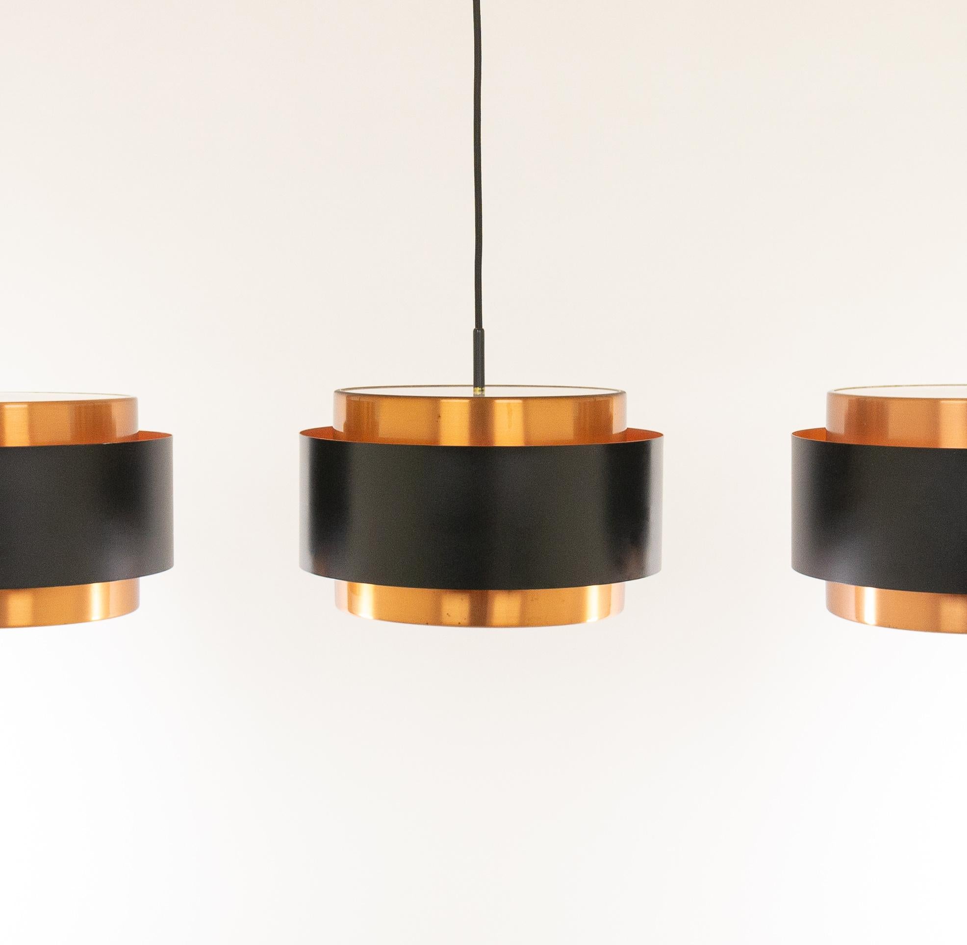 Lacquered Set of Three Saturn Pendants by Jo Hammerborg for Fog & Mørup, 1960s For Sale