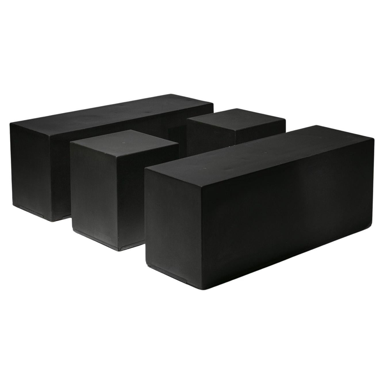 Set of Three "Scacchi" Tables by Mario Bellini for C&B Italia, Italy, 1970s in vendita