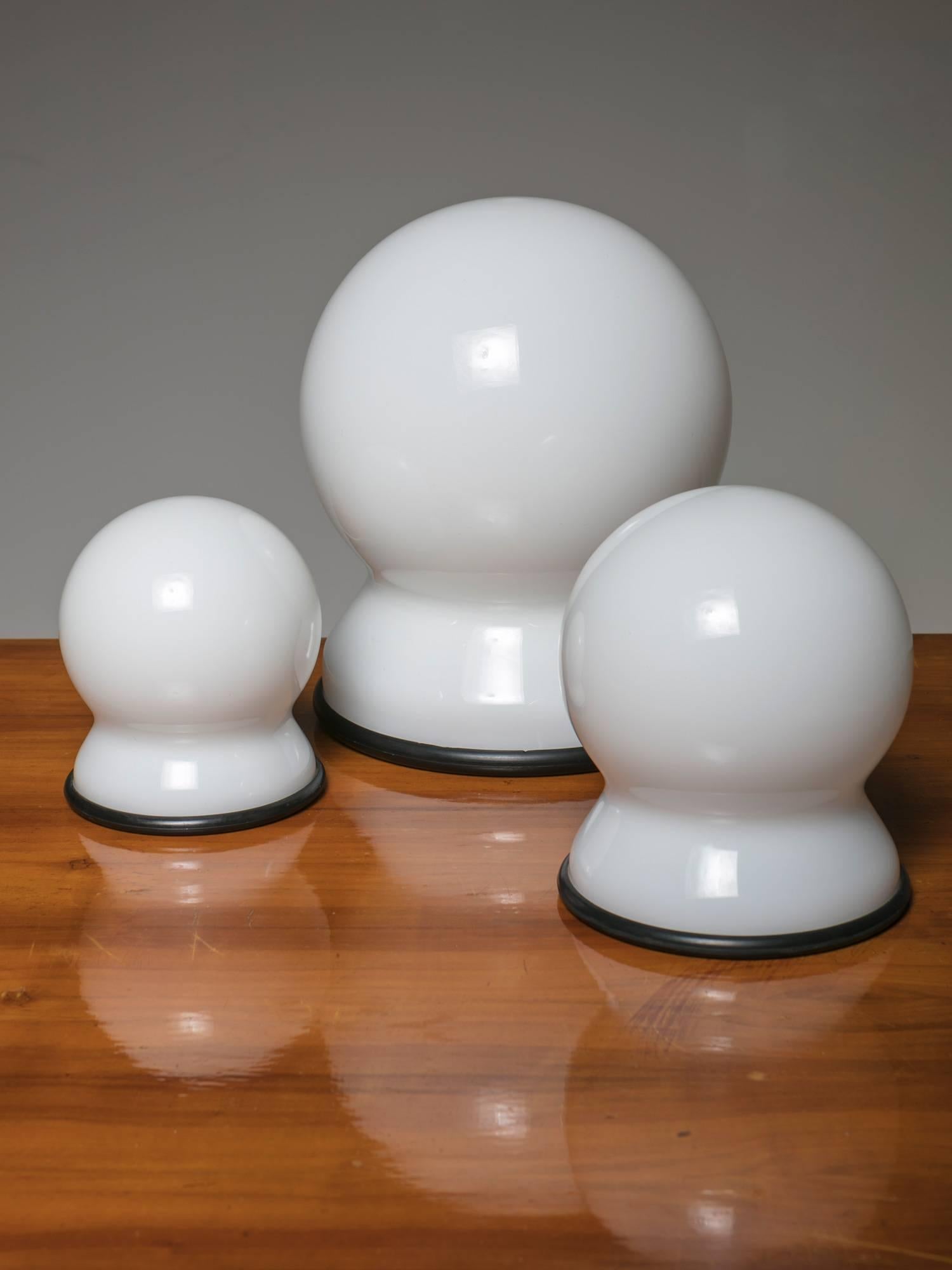 Rare set of three table lamps model d902 