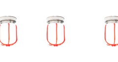 Set of Three Scandinavian Flush Mount Ceiling Lights