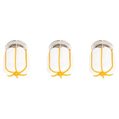 Set of Three Scandinavian Flush Mount Ceiling Lights