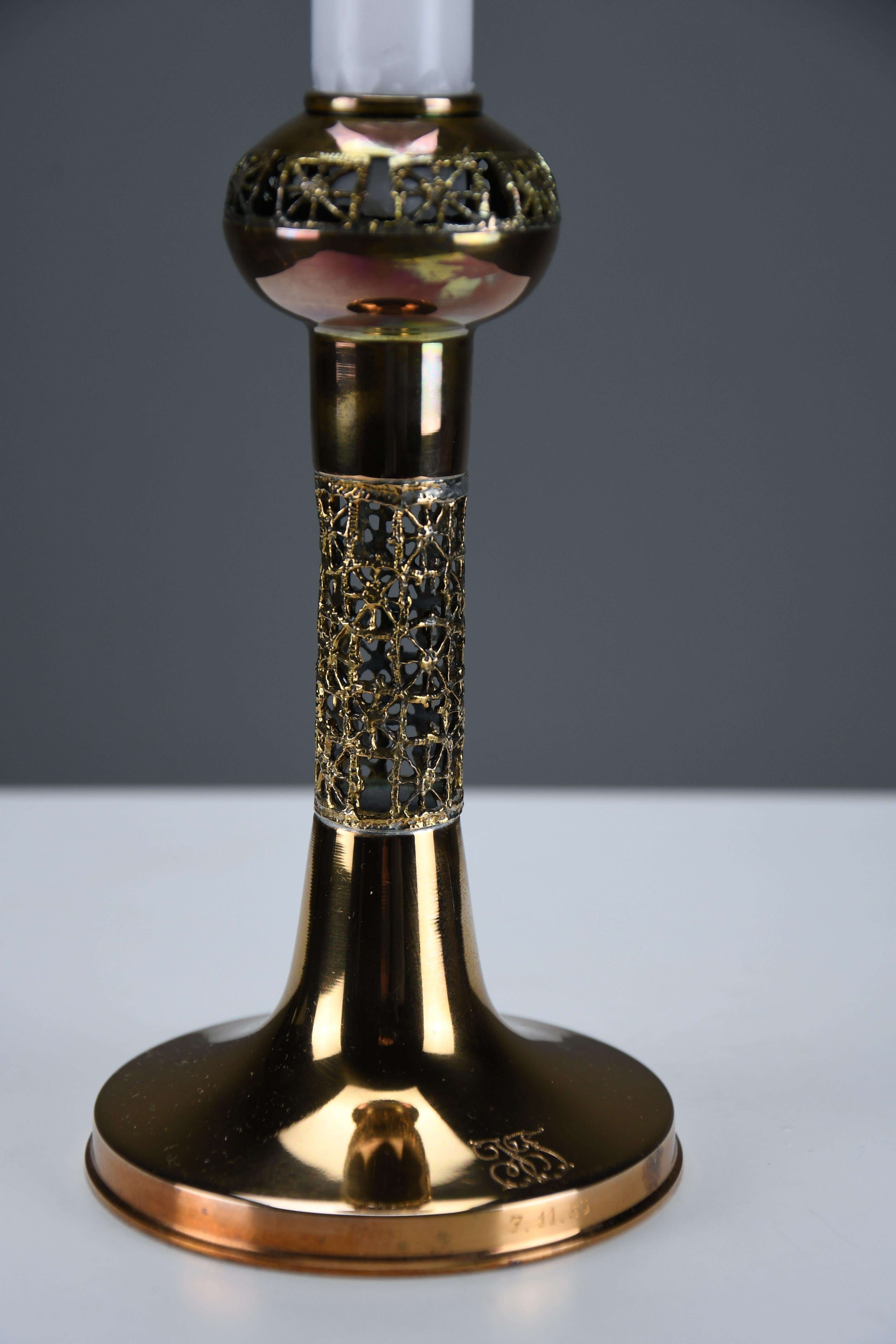 Set di tre candelieri in rame The Modern Scandinavian 