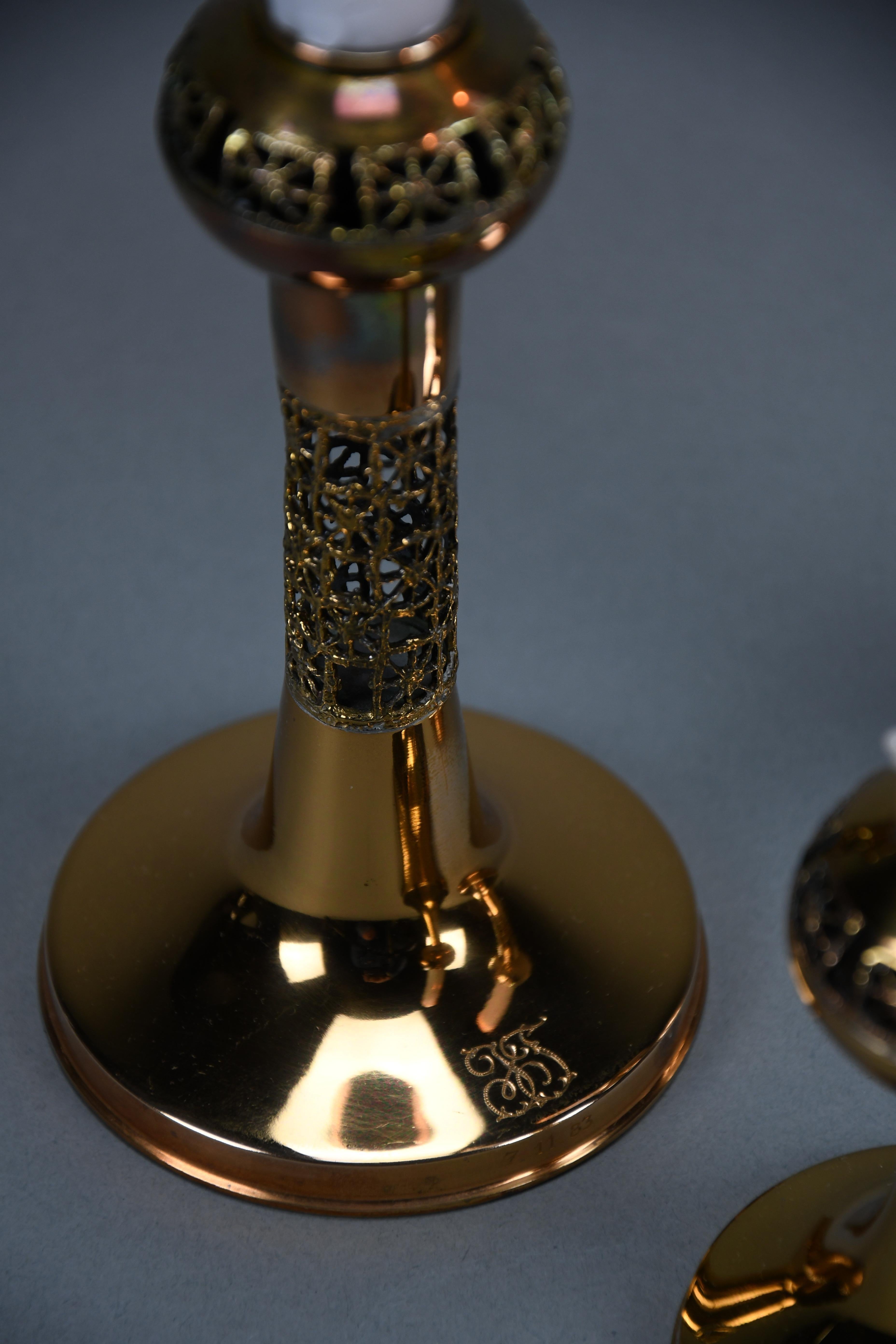 Set di tre candelieri in rame The Modern Scandinavian 