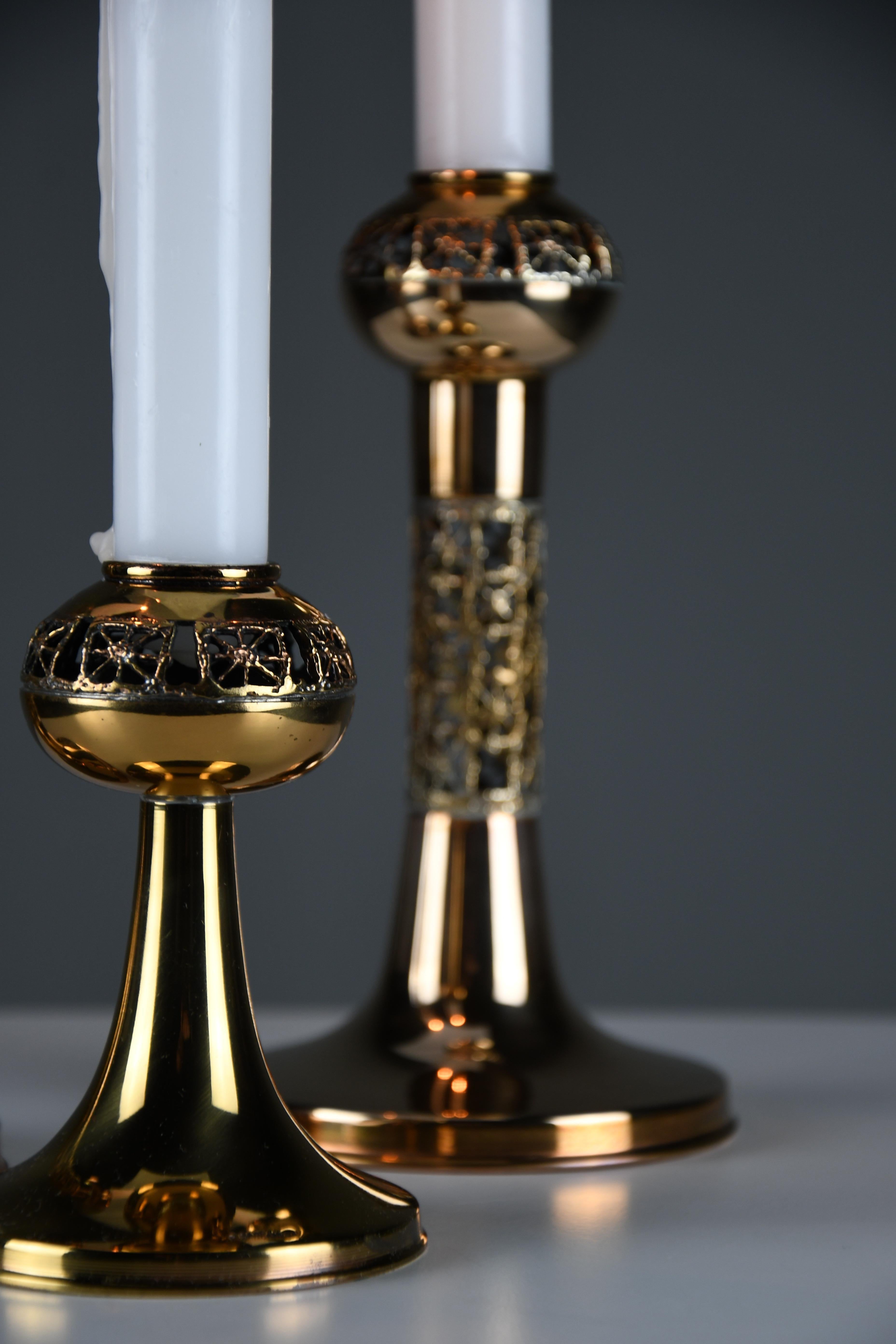 Finlandese Set di tre candelieri in rame The Modern Scandinavian 