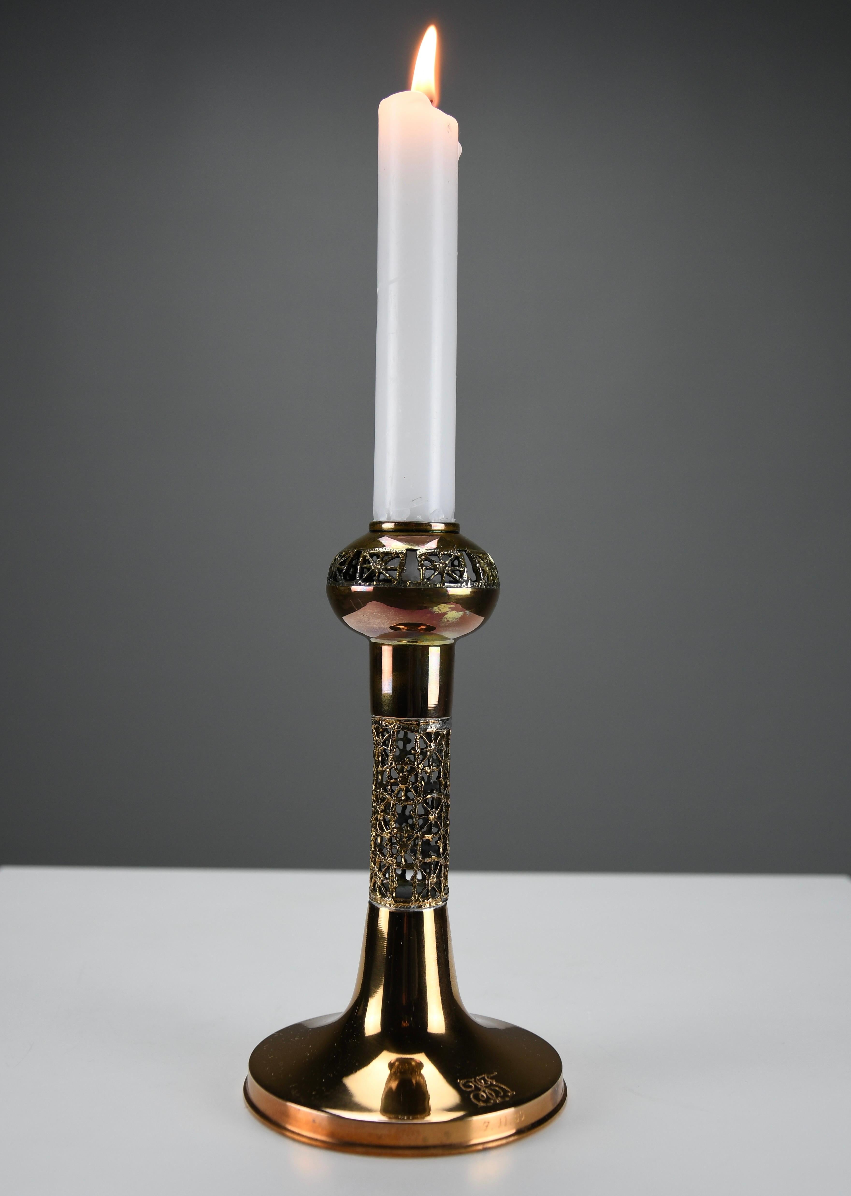 Finlandese Set di tre candelieri in rame The Modern Scandinavian 