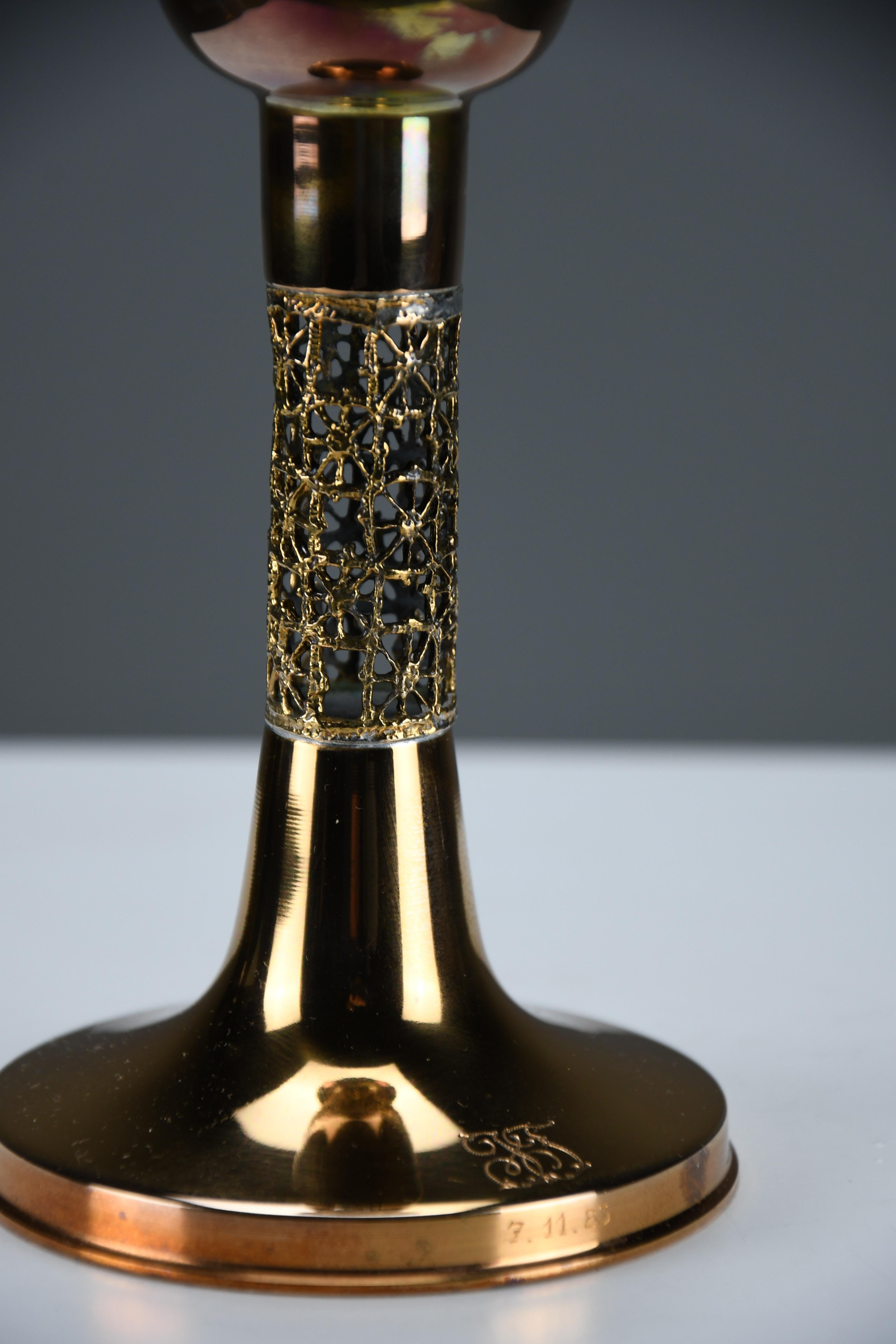 Set di tre candelieri in rame The Modern Scandinavian 