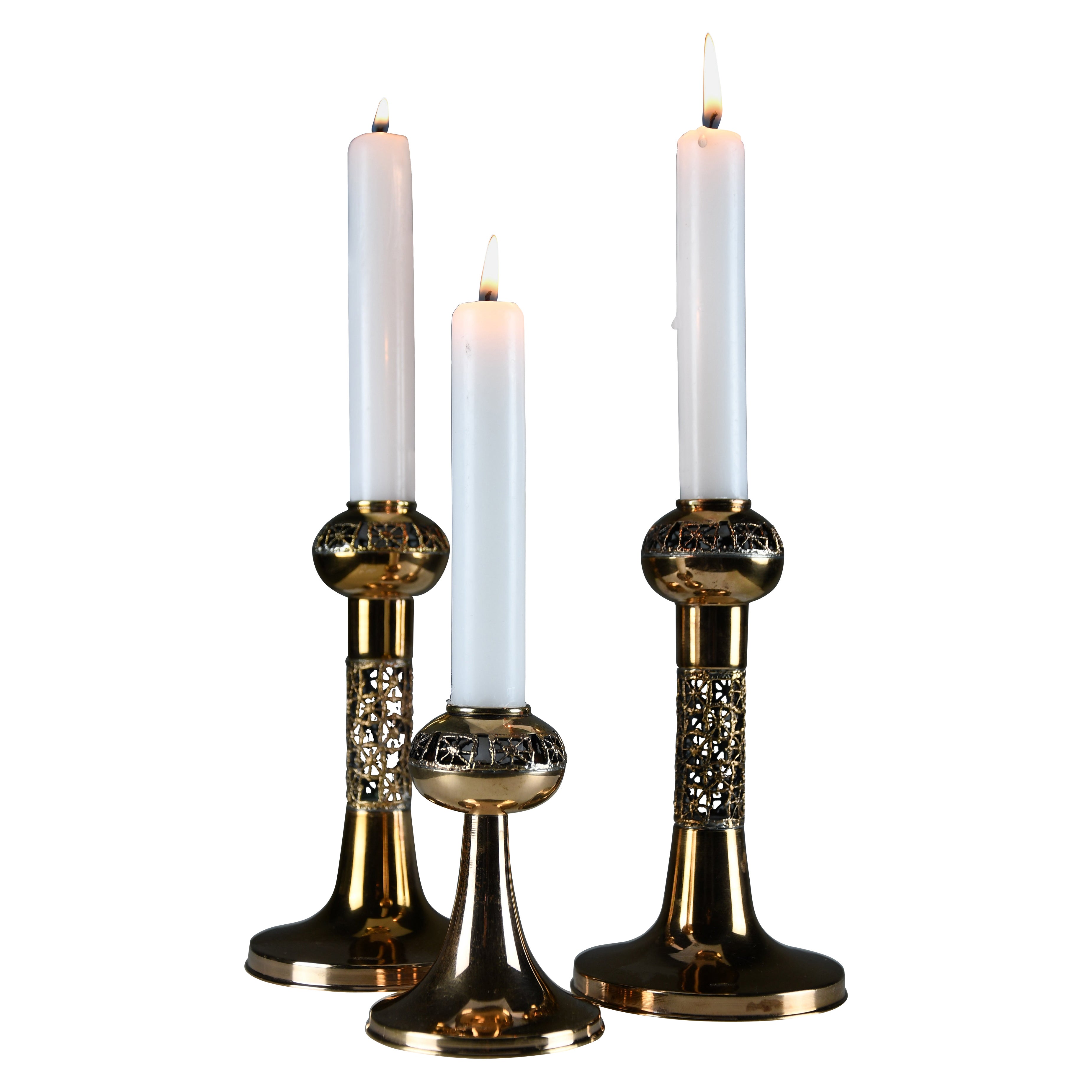 Set di tre candelieri in rame The Modern Scandinavian "Pitsi" di Pentti Sarpaneva