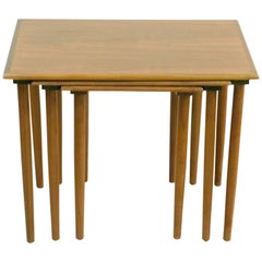 Set of Three Scandinavian Modern Teak Nesting Tables