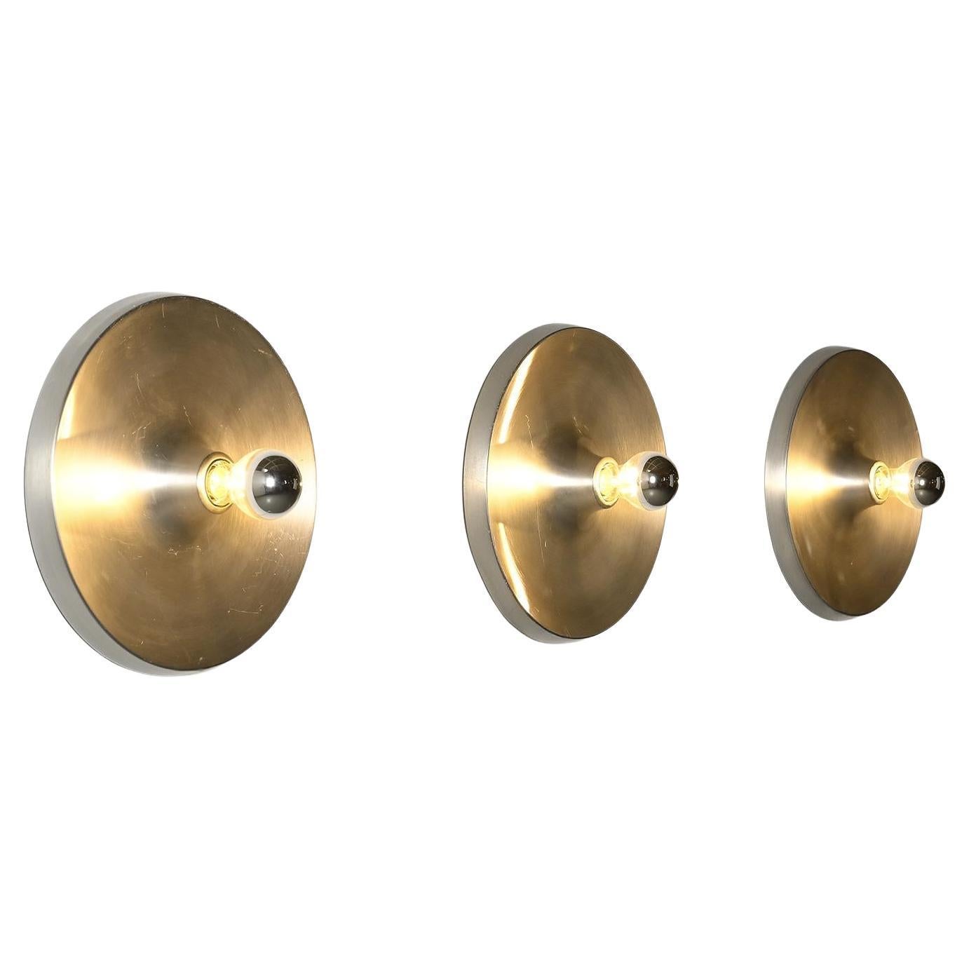 Set of Three Sconces by Charlotte Perriand, les Arcs circa 1970