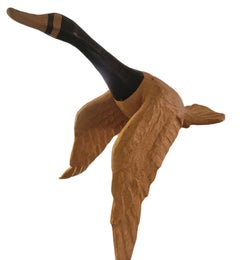 Set of Three Sculpted Paper Mache Hanging Goose