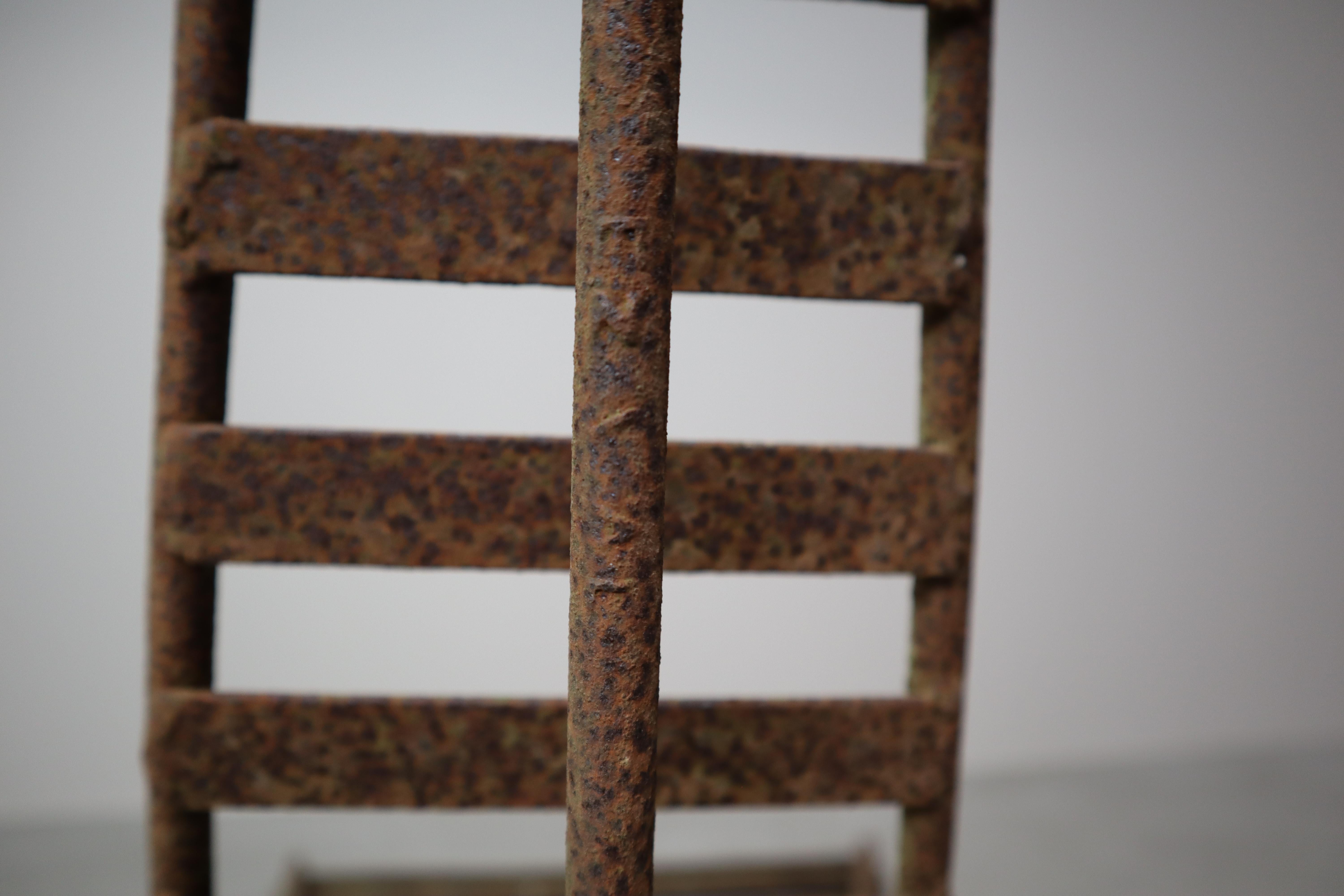Set of three sculptural iron chairs, in the style of André Dubreuil For Sale 5