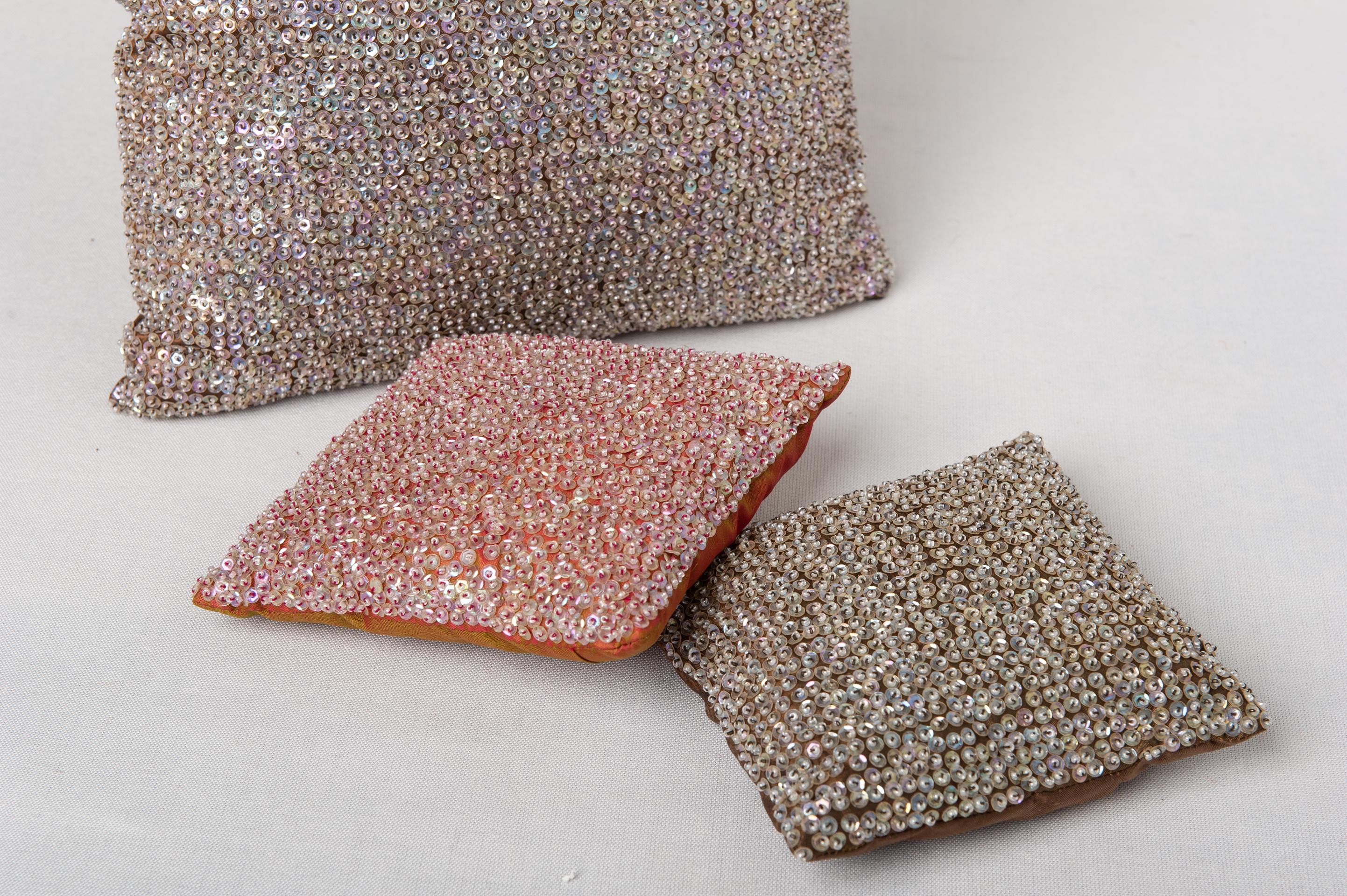 Other Set of Three Sequin Pillows For Sale