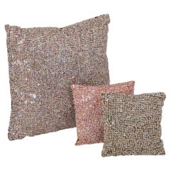 Ensemble de trois coussins à sequins
