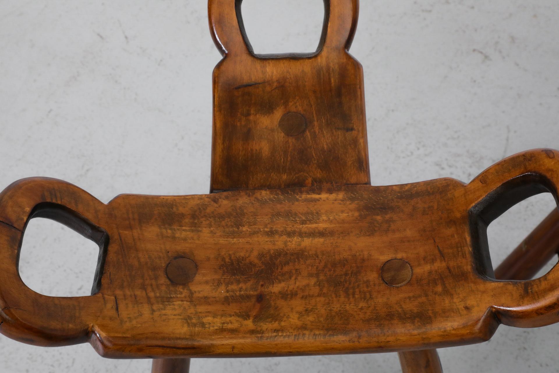 Set of Three Sergio Rodriguez Style Low 'Marbella' Counter Stools In Good Condition In Los Angeles, CA