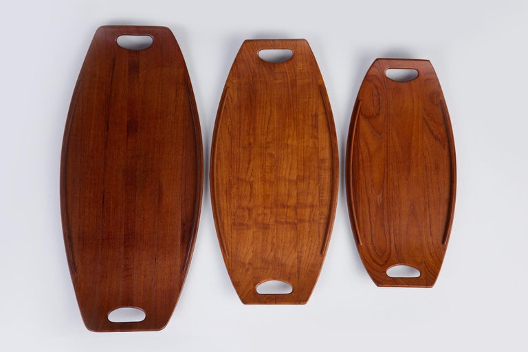 Set of Three Serving Trays by Jens Quistgaard for Dansk For Sale 2