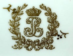 Set of 3 Sèvres Navette Plates, Louis Philippe I From the Château de Compiègne