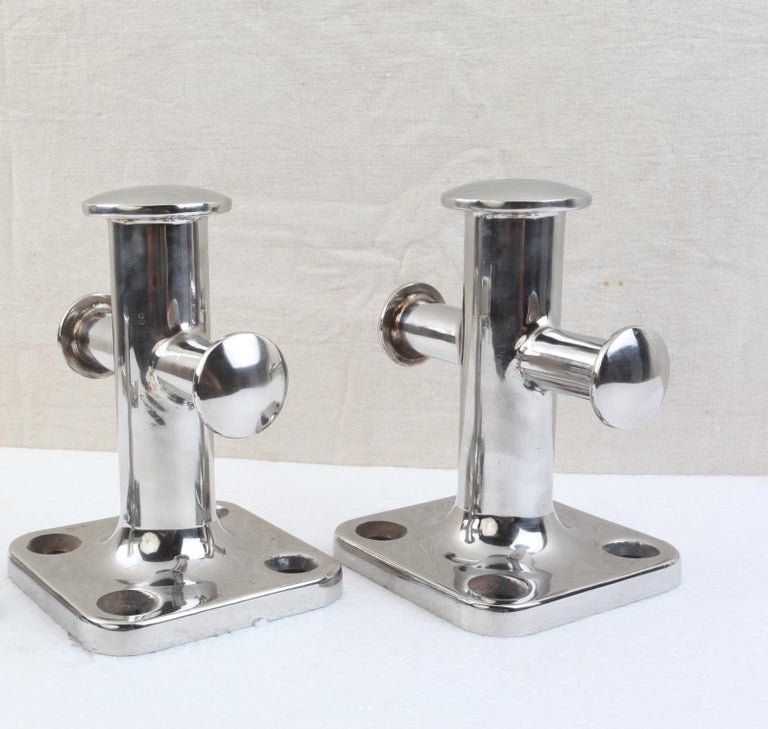 Pair of Ship's Chrome Sampson Posts, 1970s at 1stDibs