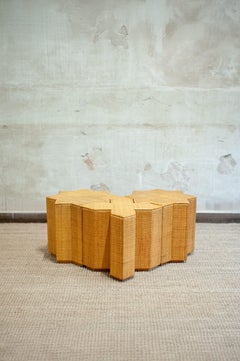 Set of Three Side Tables By Vivai Del Sud, Model Stella and Croce - 1960s