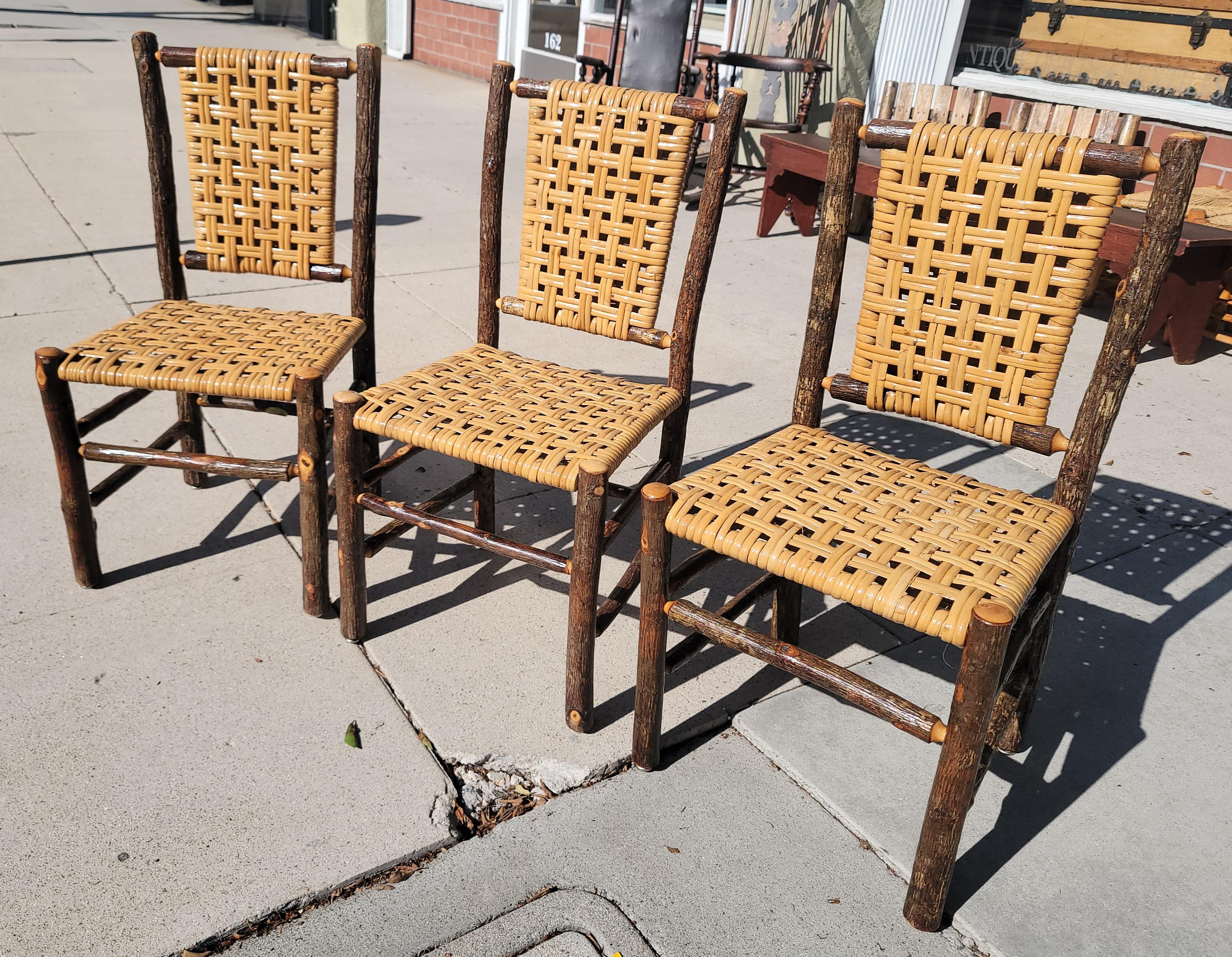 Adirondack Set of Three Signed  Old Hickory Side Chairs
