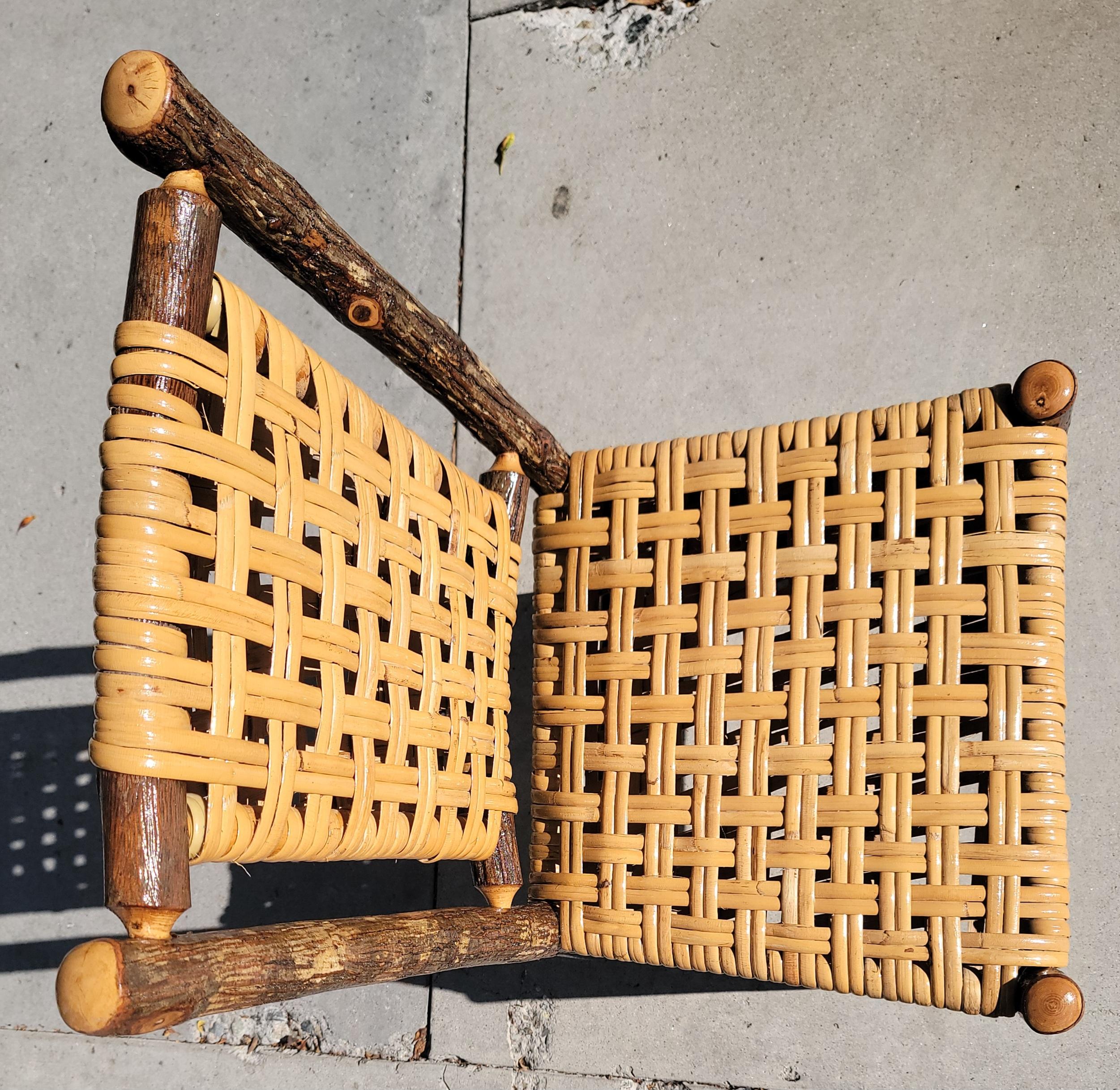 20th Century Set of Three Signed  Old Hickory Side Chairs