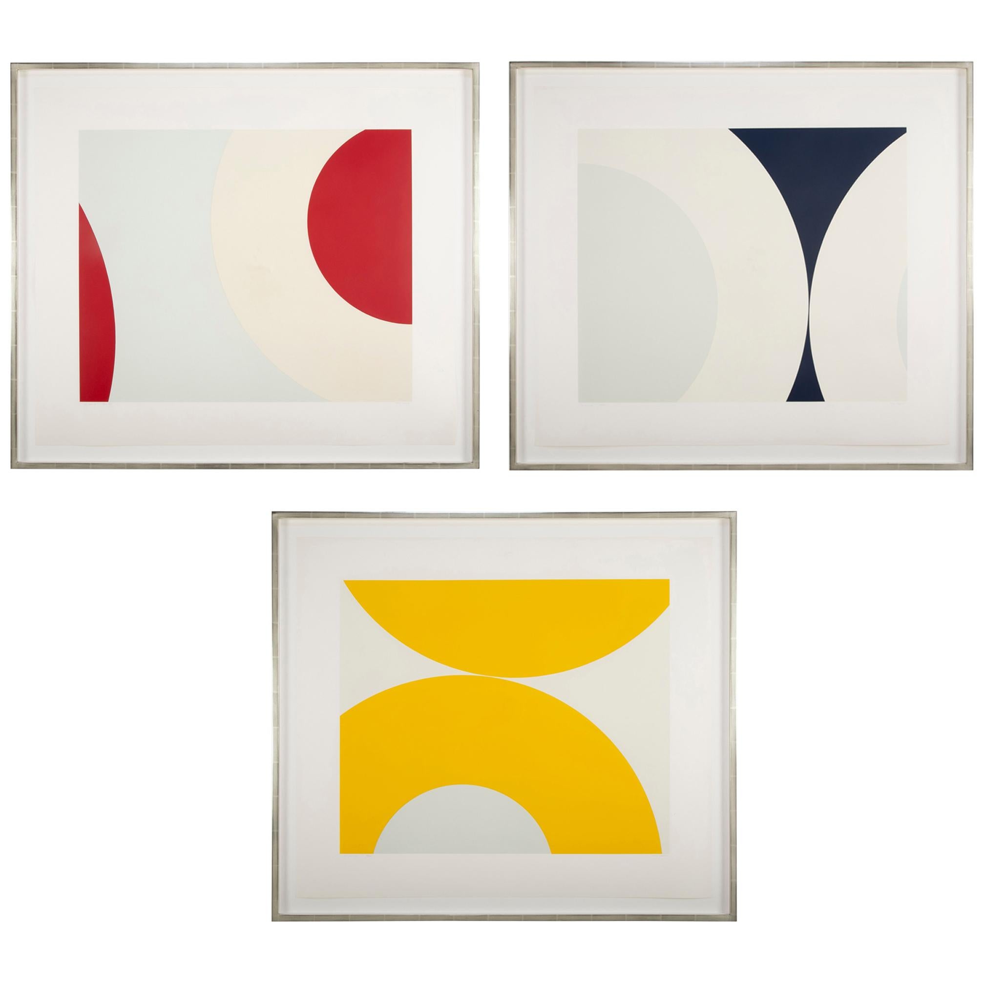 Set of Three Silkscreens by Nassos Daphnis