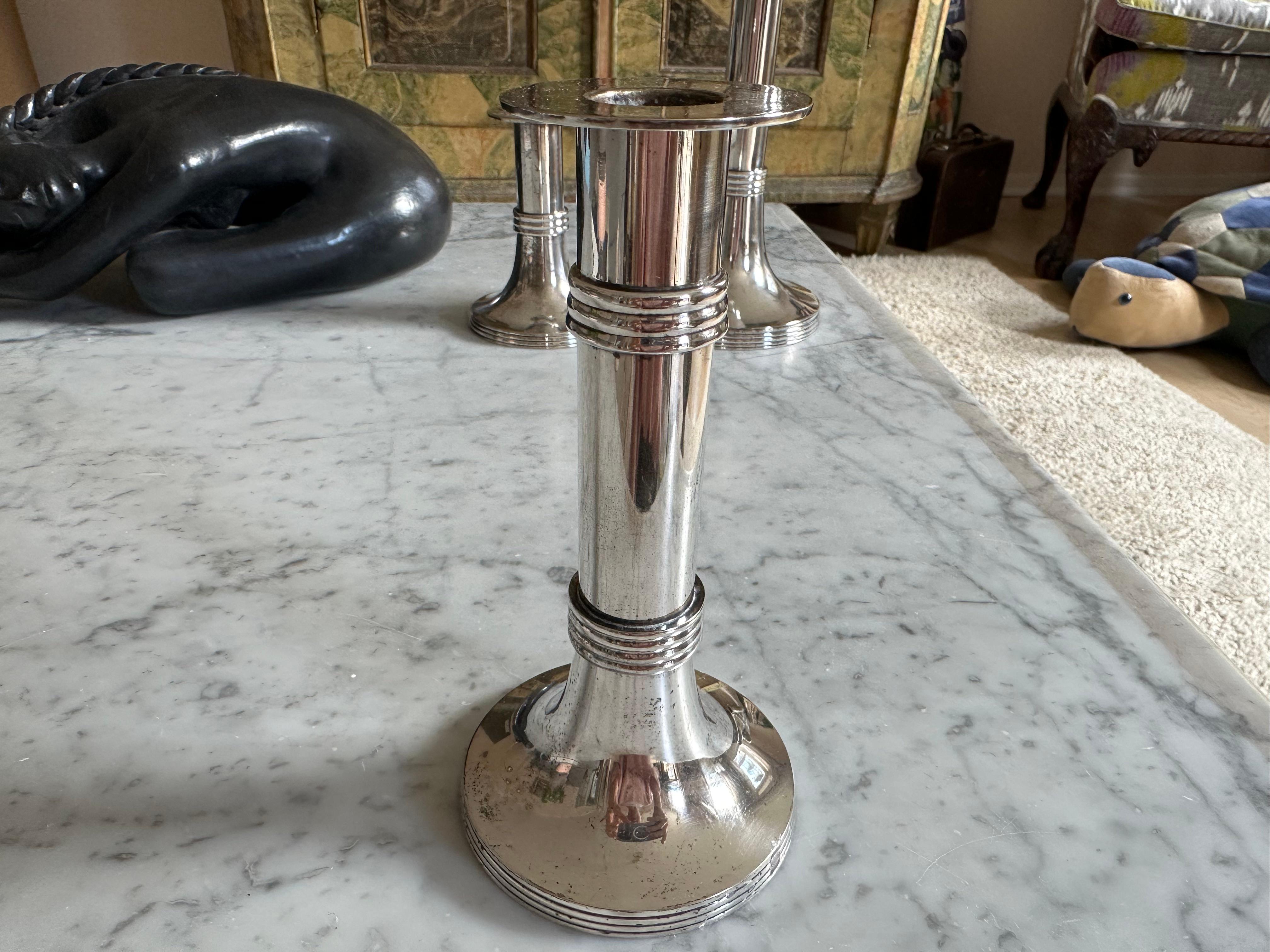 Set of Three Silver-Plated 