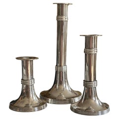Set von drei versilberten „Luise“-Kerzenständern von Lambert, 1960er Jahre