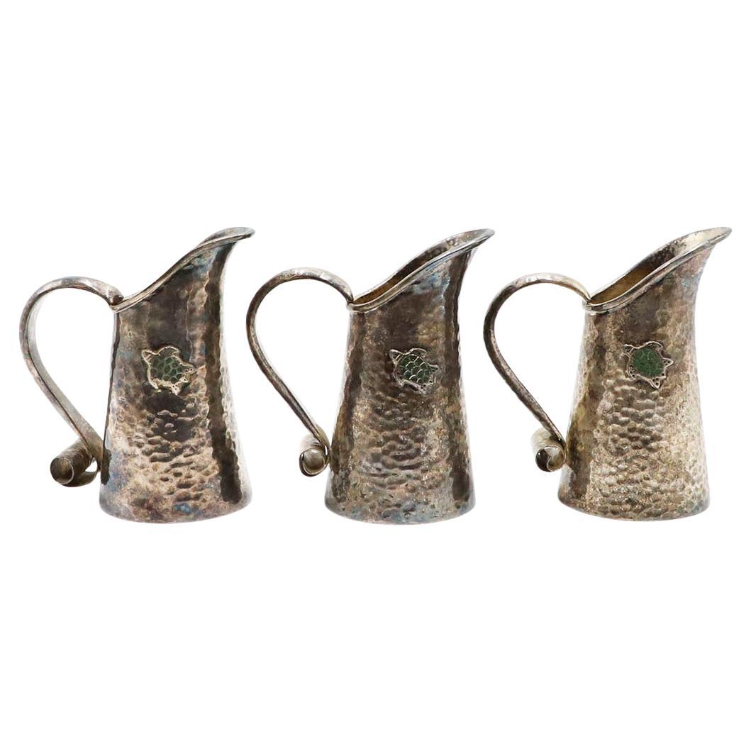 Set of Three Silver Plated Tea Pots