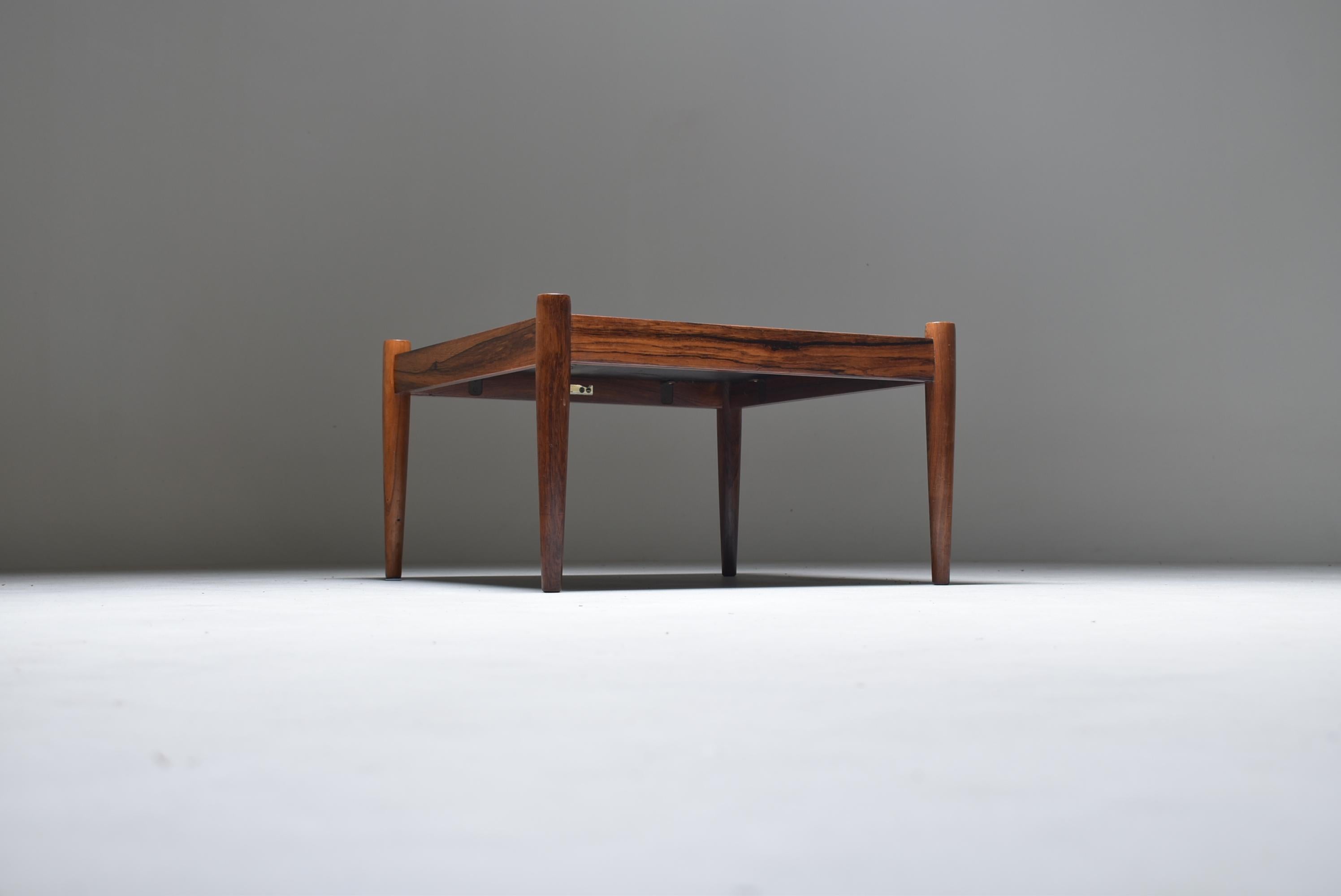 Mid-20th Century Set of Three Slate and Rosewood Coffee Tables 