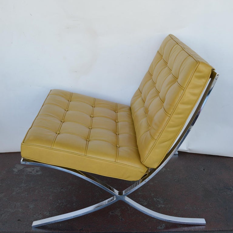 Set of Three, Sleek Barcelona Chairs and Sofa, c 1970s 4