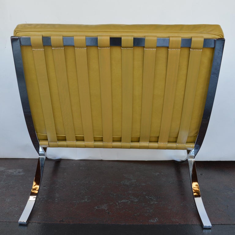 Set of Three, Sleek Barcelona Chairs and Sofa, c 1970s 5