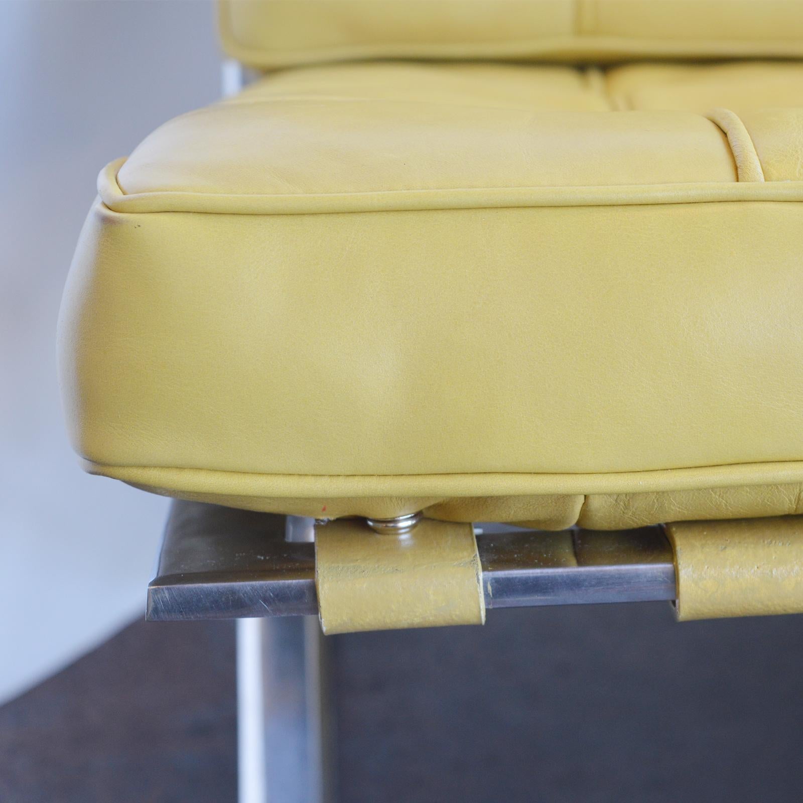 20th Century Set of Three, Sleek Barcelona Chairs and Sofa, c 1970s