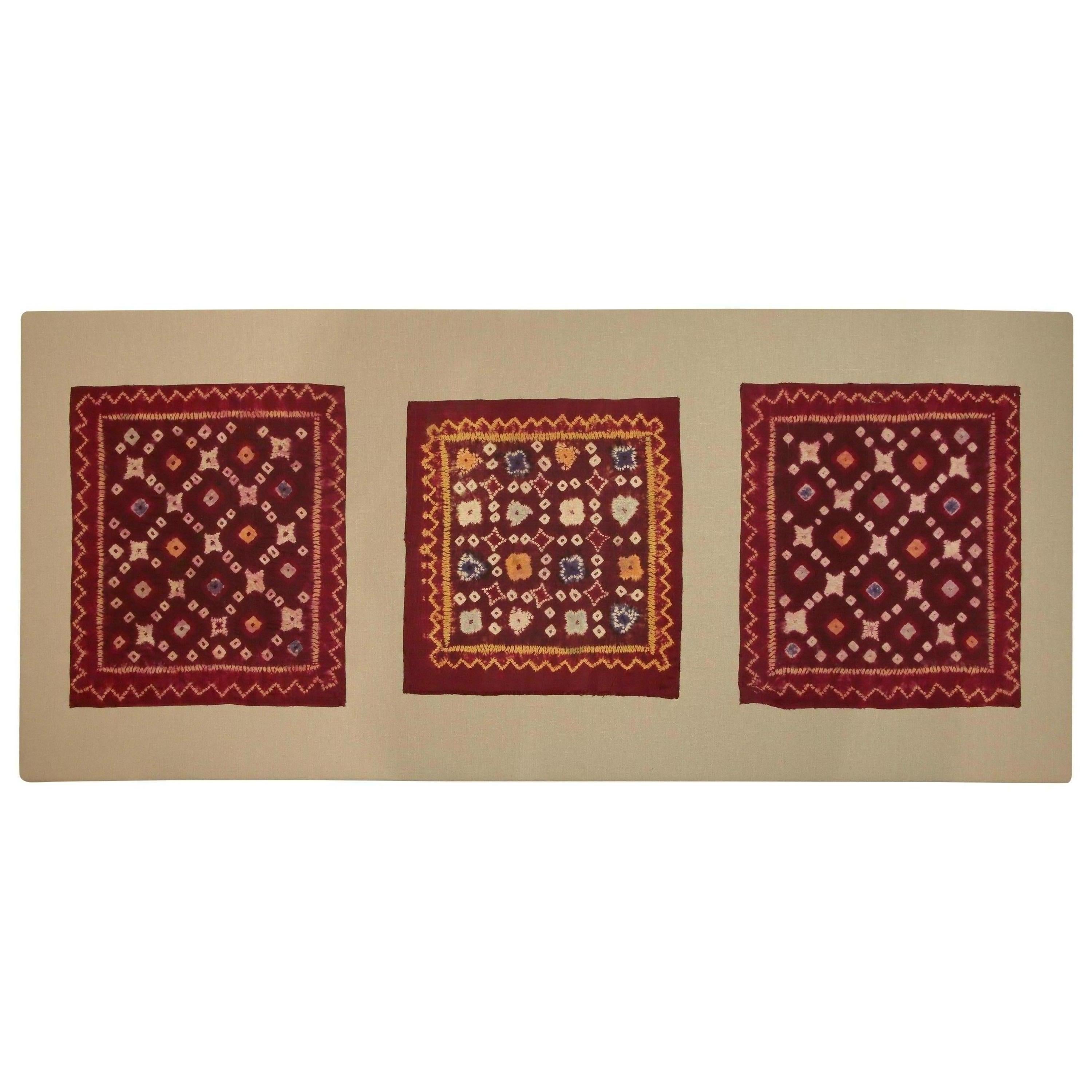 Set of Three Small Khmer Ritual Cloths, Cambodia, Early 20th Century For Sale