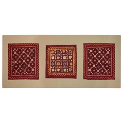Antique Set of Three Small Khmer Ritual Cloths, Cambodia, Early 20th Century