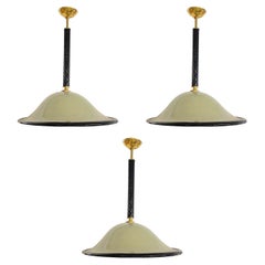 Set di tre lampadari in vetro di Murano "Sombrero" di Barovier e Toso, Italia anni '70