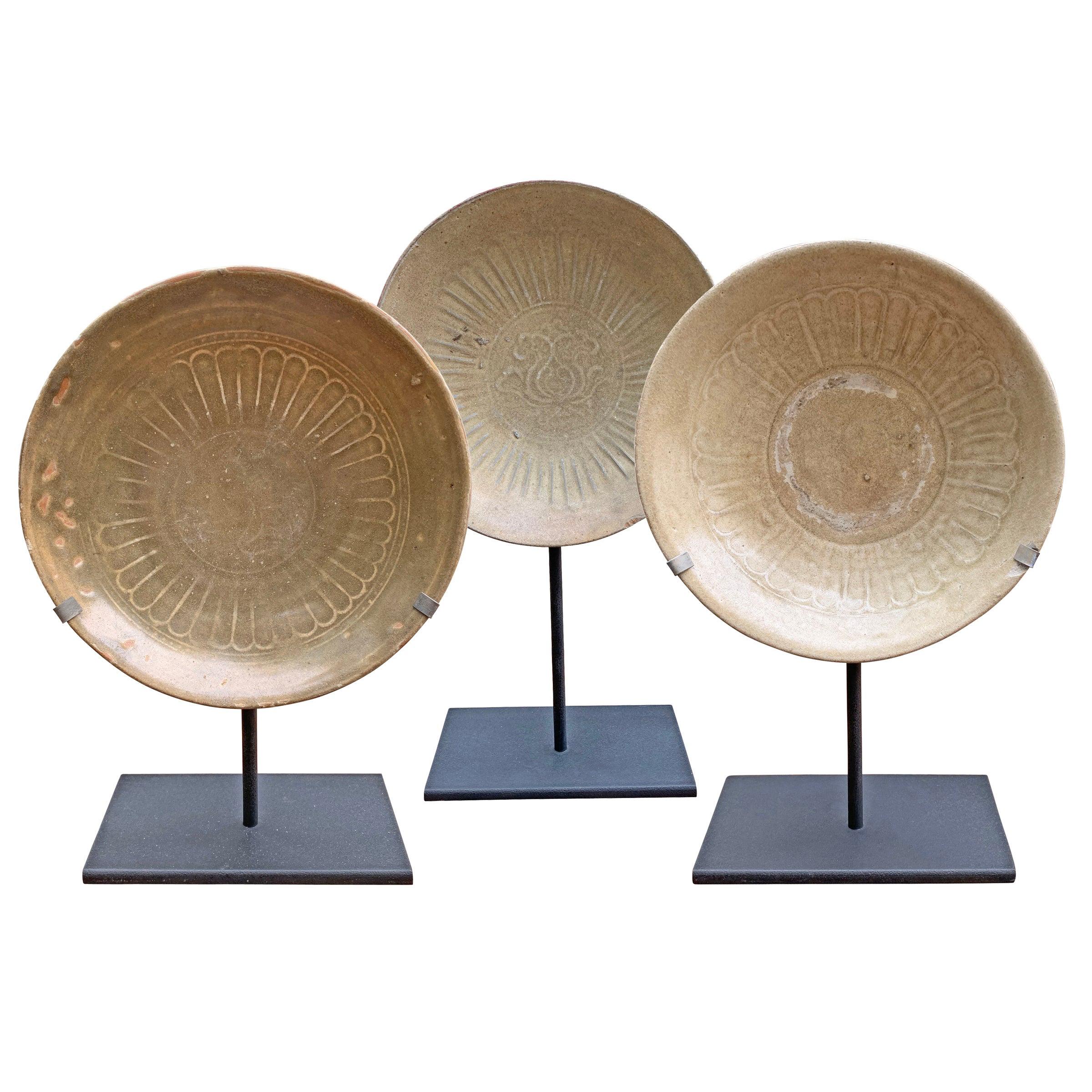 Set of Three Song Dynasty Bowls on Custom Mounts