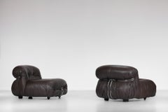 Set of Three Soriana Armchairs by Tobia Scarpa Published by Cassina