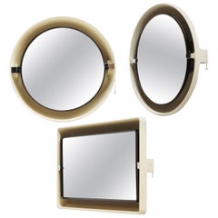 Vintage Set of Three Space Age Mirrors by Allibert