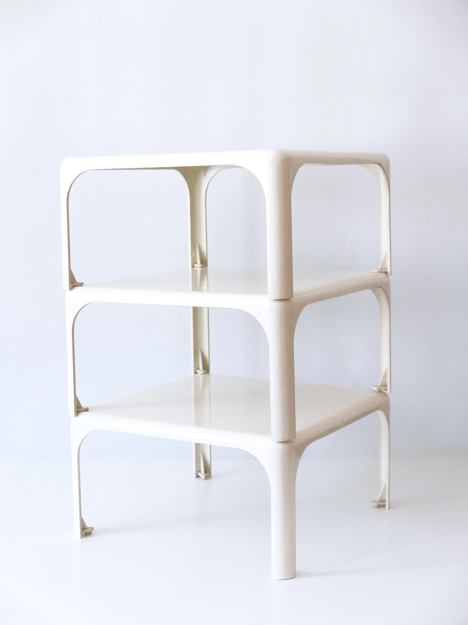 Plastic Set of Three Stackable Side Tables Demetrio 45 by Vico Magistretti for Artemide For Sale