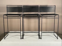 Set of Three Stackable Spaghetti Bar Stools by Belotti for Flyline, Italy, 1970