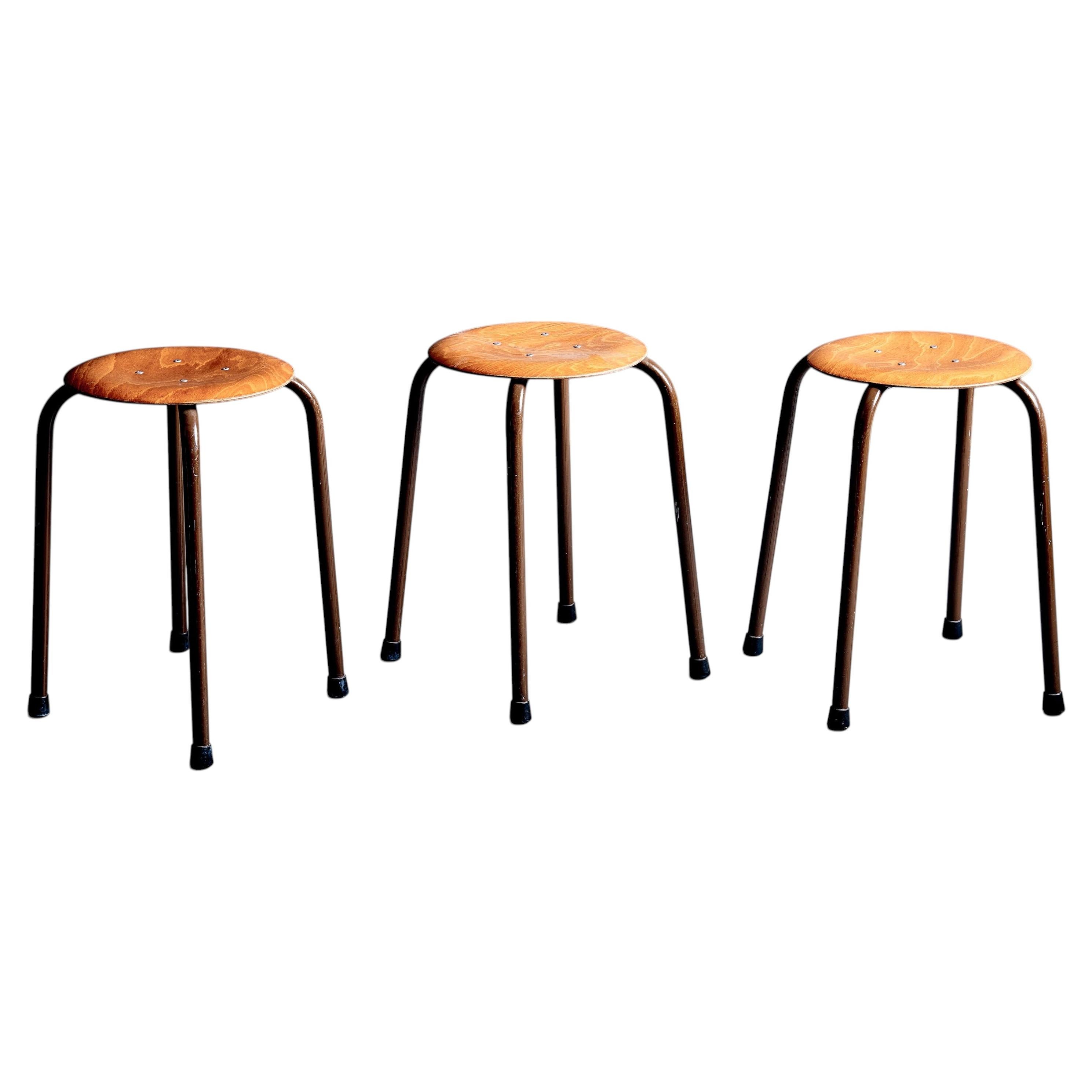 Set of three stackable Stools by Schell N.V. Belfeld,  Netherlands, 1970s