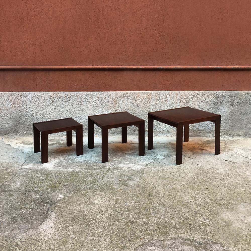 Mid-Century Modern Set of Three Stackable Tables Mod.777 by Afra and Tobia Scarpa for Cassina Italy