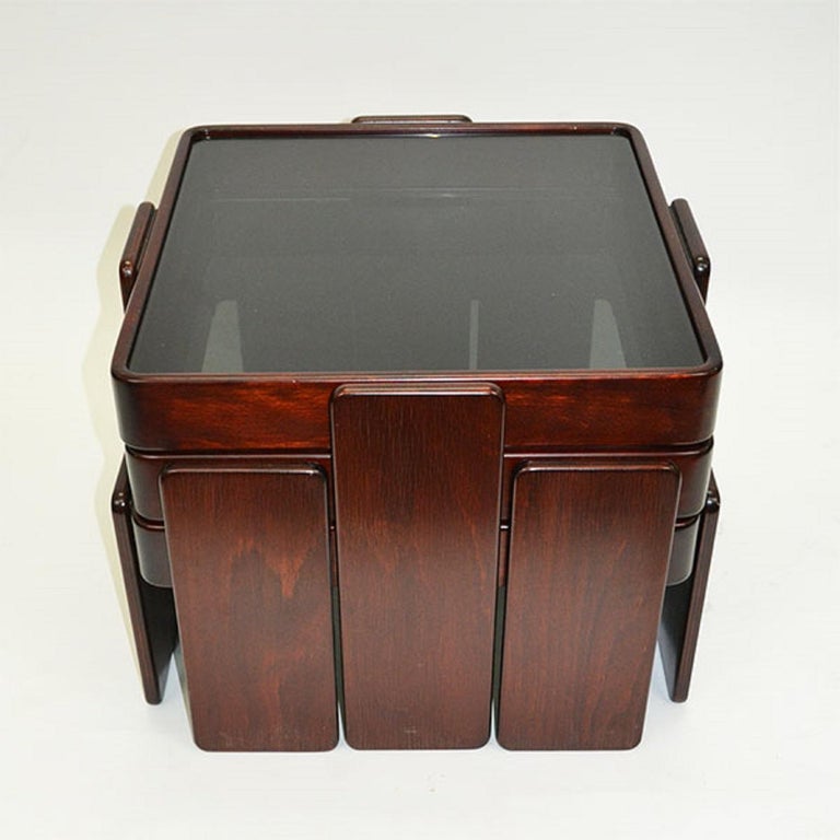 Set of Three Stacking Coffee Table by Frattini for Cassina ...