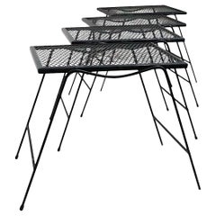 Set of Three Stacking Garden Patio Poolside Tables