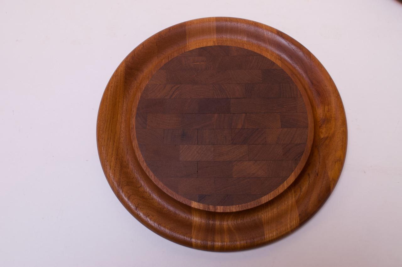 Mid-20th Century Set of Three Staved Teak Cutting Boards / Trays by Jens Quistgaard for Dansk For Sale